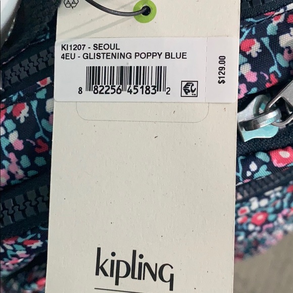 Kipling Seoul Backpack/Laptop, Glistening Poppy BL - Picture 7 of 7